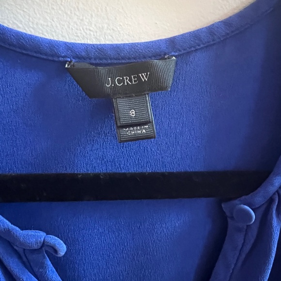 J.Crew 100% Silk Blouse | Royal Blue | Size 8 - Picture 2 of 5